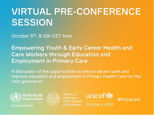 Join us online to discuss what youth and early career health professionals want from a career in PHC and how countries can make that happen! #PHC4UHC Register here to the Online Platform to virtually participate in the International Conference on #PHC cvent.me/yZQDRl