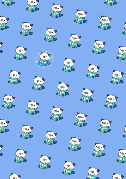 「oshawott simple background」Fan Art(Latest)