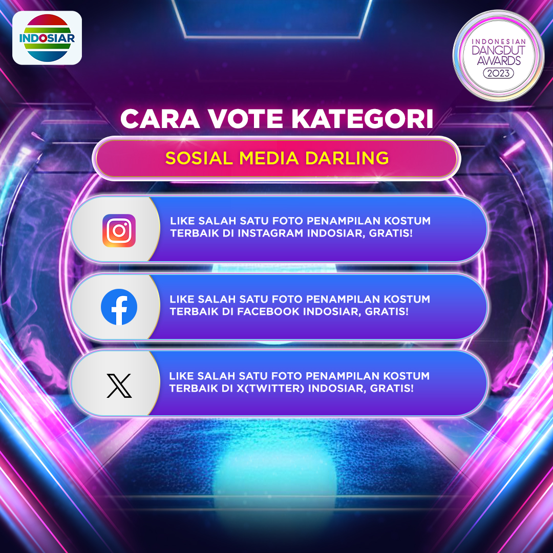 Like postingan ini untuk dukung #FujiAn
di kategori SOSIAL MEDIA DARLING di #IndonesianDangdutAwards2023! Geser untuk cek syarat &amp; ketentuan, ya!
.
.
#IndonesianDangdutAwards2023Indosiar
#IDA2023
#IDAIndosiar