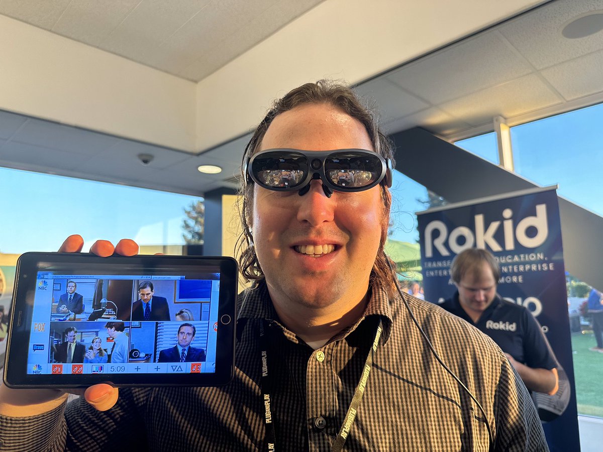 <a href="/TVFeederInc/">TV Feeder</a> streaming on <a href="/RokidGlobal/">Rokid Global</a> smart glasses #mobiletv #virtualreality #siliconvalley
