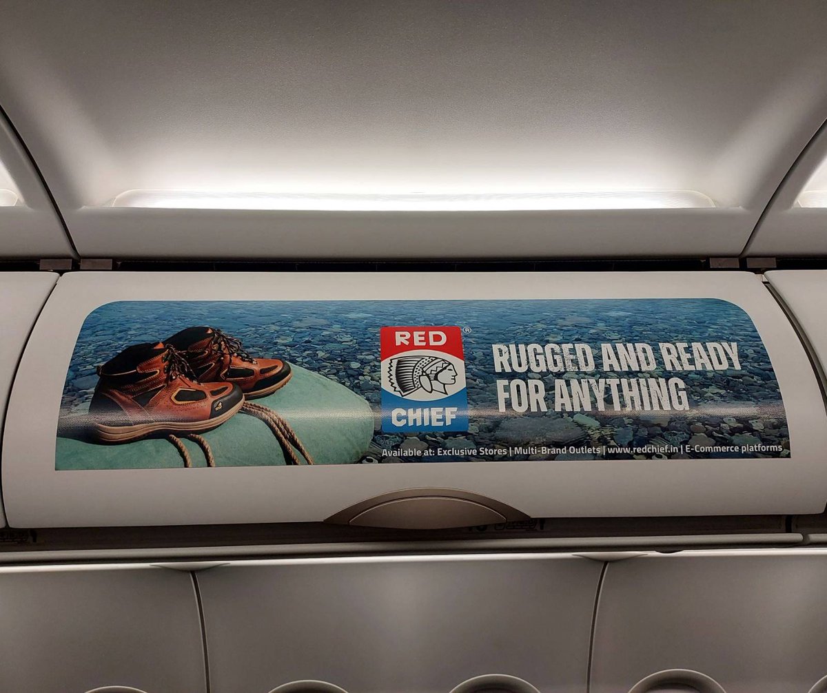 Atin_OOH's tweet photo. Soaring to New Heights!!
We are thrilled to announce Red Chief Shoes branding In-Flight on our Overhead Bin & Seatback devices.
Stay tuned for a stylish journey in the skies!!
@Red_Chieftians
#RedChiefInFlight #SkyHighFashion
#AtinOOH #RedChief #AirIndiaX https://t.co/Q9Ta9hb1lW