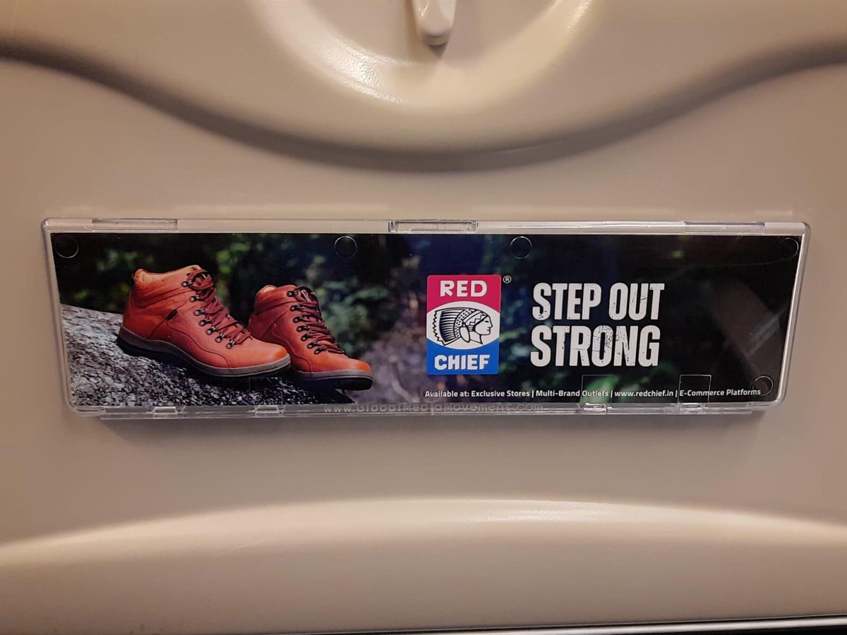 Atin_OOH's tweet photo. Soaring to New Heights!!
We are thrilled to announce Red Chief Shoes branding In-Flight on our Overhead Bin & Seatback devices.
Stay tuned for a stylish journey in the skies!!
@Red_Chieftians
#RedChiefInFlight #SkyHighFashion
#AtinOOH #RedChief #AirIndiaX https://t.co/Q9Ta9hb1lW