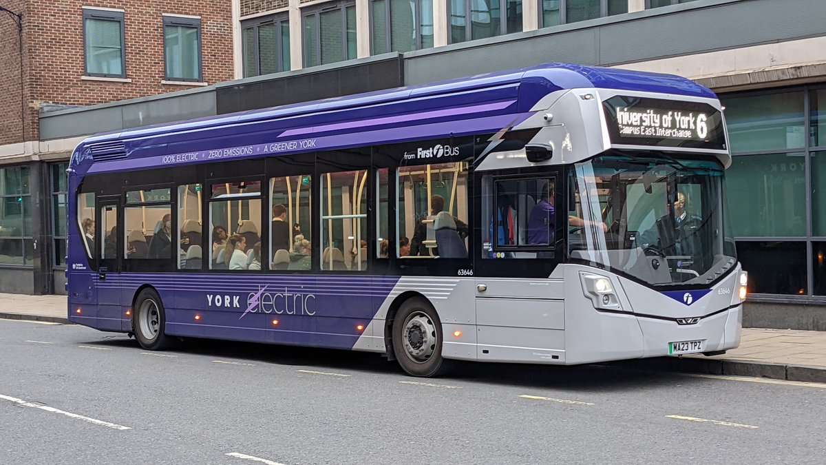 The bus which looks like if it had a haircut loll #fyp #york #yorkbus #electricbus