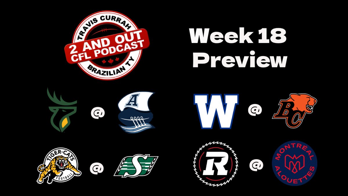 2andOutCFL's tweet photo. .@Travis_Currah and @sheldonjones83 preview Week 18!

📺: https://t.co/wRkZatzbh1

🍎: https://t.co/WpUO75NLHK

🤖: https://t.co/J6lkPaEbTo

Patreon: https://t.co/eXL9l5GUhG

#cfl #cflgameday #argos #goelks #bclions #bombers #riders #ticats #redblacks #alouettes https://t.co/8x05i718AM
