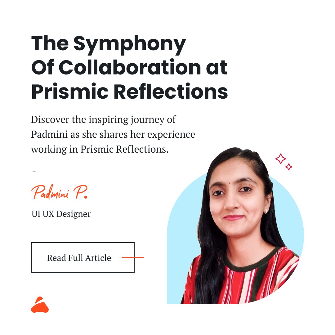 Get ready to be inspired by Padmini’s experiences, challenges, and triumphs in the ever-evolving design landscape. Dive into her story written in the article on our blog.

prismicreflections.com/blog/the-symph…

#UXDesignerJourney #DesignInspiration #PrismicReflections #UXUIStory