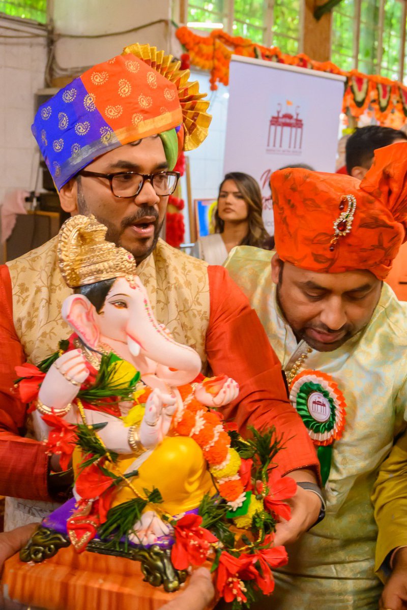 Vinay1011's tweet photo. Some glimpses of the Ganesh Utsav at Berlin in Germany !
A knowledge deity of Bharat, making impact on the entire knowledge world !
#IndiaInfluence
#SoftPower https://t.co/ixBEs83Ydb
