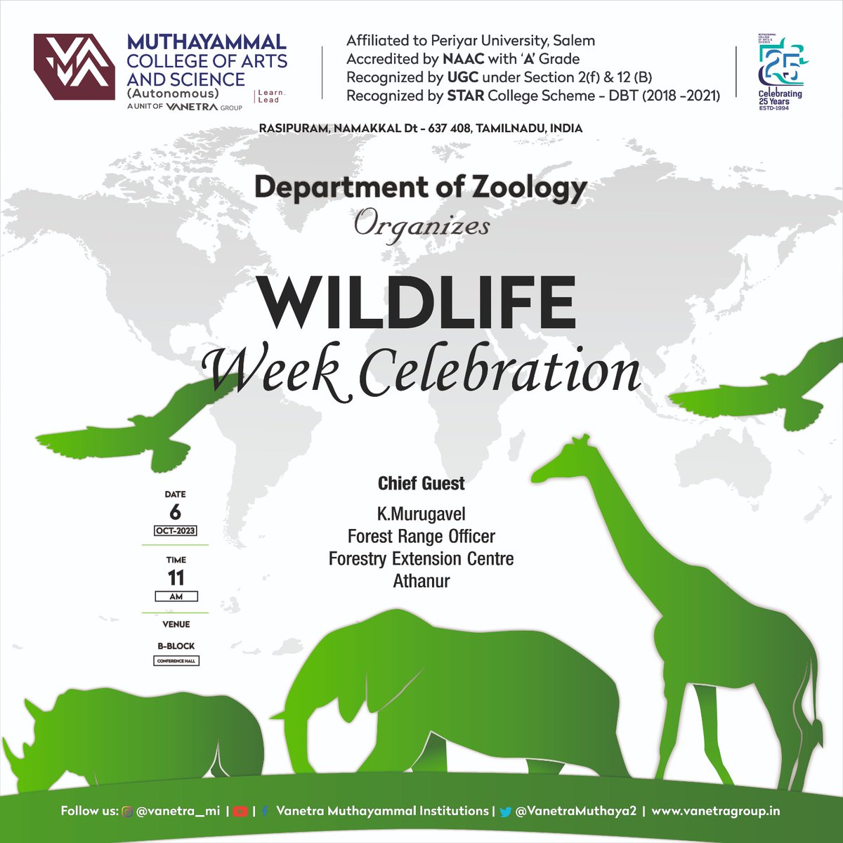 VanetraMuthaya2's tweet photo. Department of Zoology organizes Wild Life Week Celebration on 06.10.2023.

#wildlife #wildlifeweek2023 #wildlifeweekcelebration #wildlifeweekcelebrations #wildlifeweekcelebration2023 #zoology #zoologystudent #zoologylab #zoology #zoologydepartment #mcas #vanetra_mi #vanetra https://t.co/0yhbAfmghb