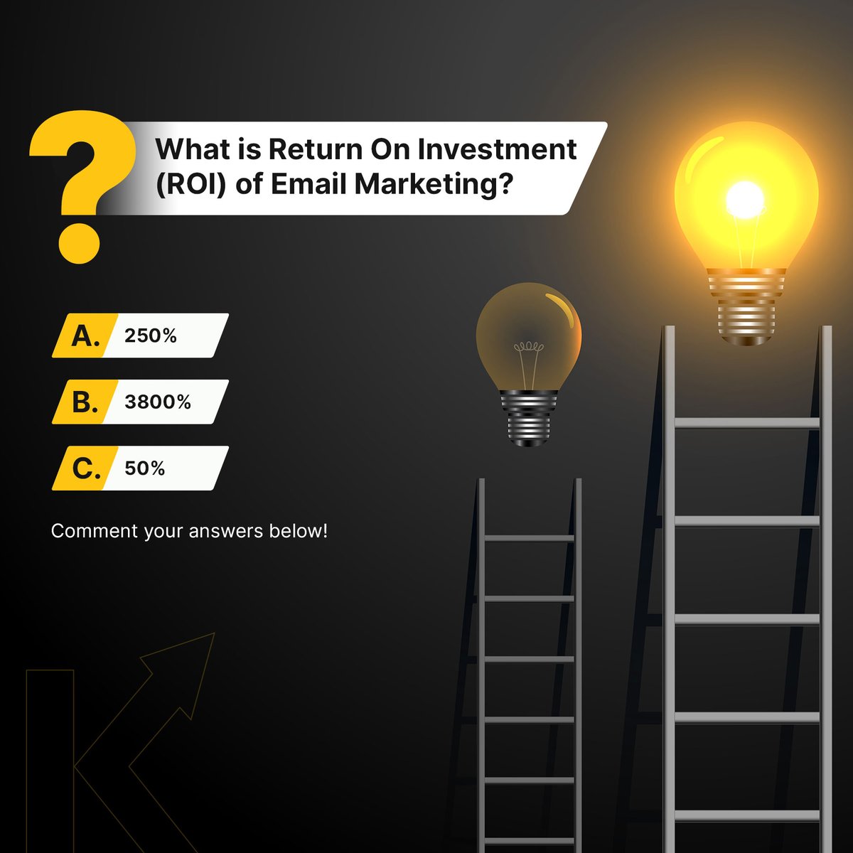 KanthaDigital's tweet photo. Think 🤔 What is the Return On Investment ( ROI ) of Email Marketing? 

Choose the correct answer and share it with us in the comments below.

#emailmarketing #roi #returnoninvestment #digitalmarketing #seo #kanthadigital https://t.co/Kz4bq9bcup