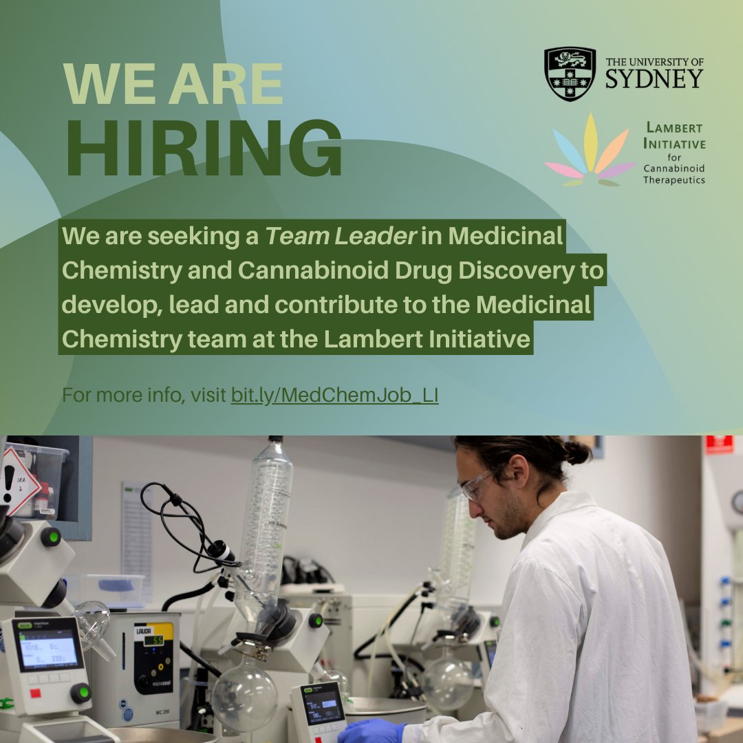 Lambert Initiative (@lambert_usyd) on Twitter photo ✨ Join <a href="/Sydney_Uni/">University of Sydney</a> <a href="/syd_health/">Sydney Health</a> as our new Team Leader in Medicinal Chemistry and Cannabinoid Drug Discovery!
Apply now ⤵️
usyd.wd3.myworkdayjobs.com/en-US/USYD_EXT… ✨ Join <a href="/Sydney_Uni/">University of Sydney</a> <a href="/syd_health/">Sydney Health</a> as our new Team Leader in Medicinal Chemistry and Cannabinoid Drug Discovery!
Apply now ⤵️
usyd.wd3.myworkdayjobs.com/en-US/USYD_EXT…
