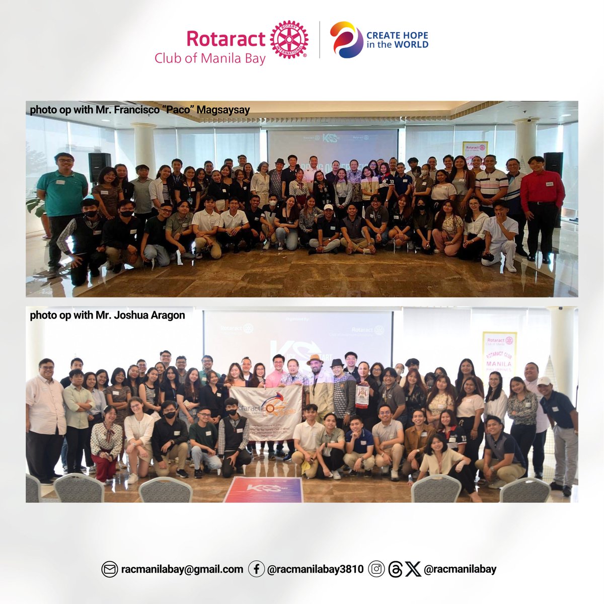 racmanilabay's tweet photo. Gaining wisdom from the pros! 📈💼

Our recent event, hosted by RAC Adamson and RAC Manila, was a treasure trove of business insights. We had the privilege of learning from big entrepreneurs, equipping us with valuable knowledge to thrive in the world of business. https://t.co/b0DsU9aC3T