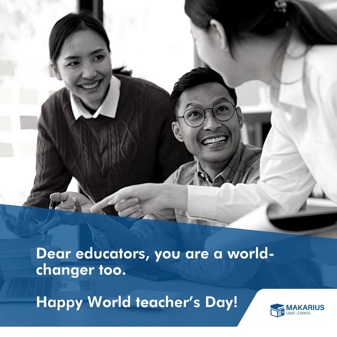 MSmartLearning's tweet photo. Happy World Teacher's Day! 
None of your labor was ever in vain. Keep shining, educators! 🥳 https://t.co/BEdaLFtnWS