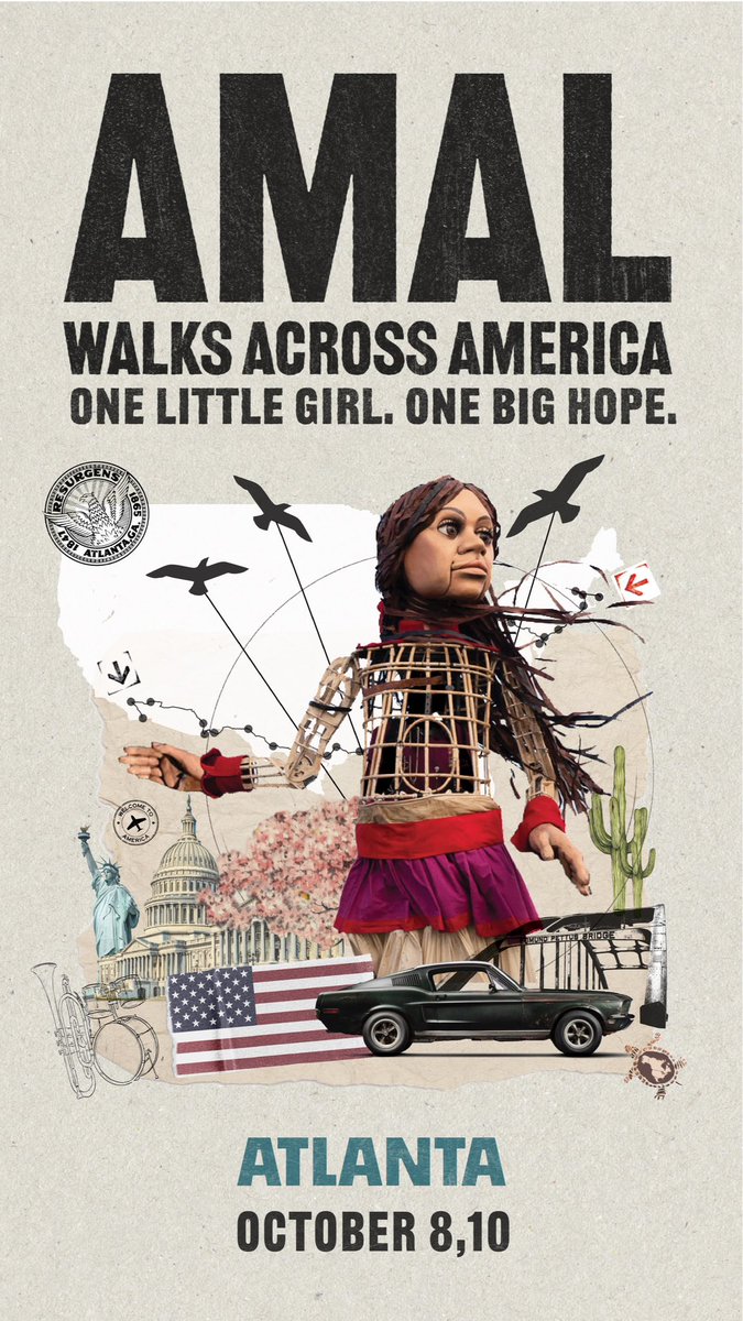 In 3 days Little Amal will her first steps in Atlanta as part of her 6,000 mile journey across America! We ask the entire @apsupdate community to join us in welcoming her to Atlanta to amplify her message of hope for all displaced persons. @walkwithamal @apssupt @andreforatlanta