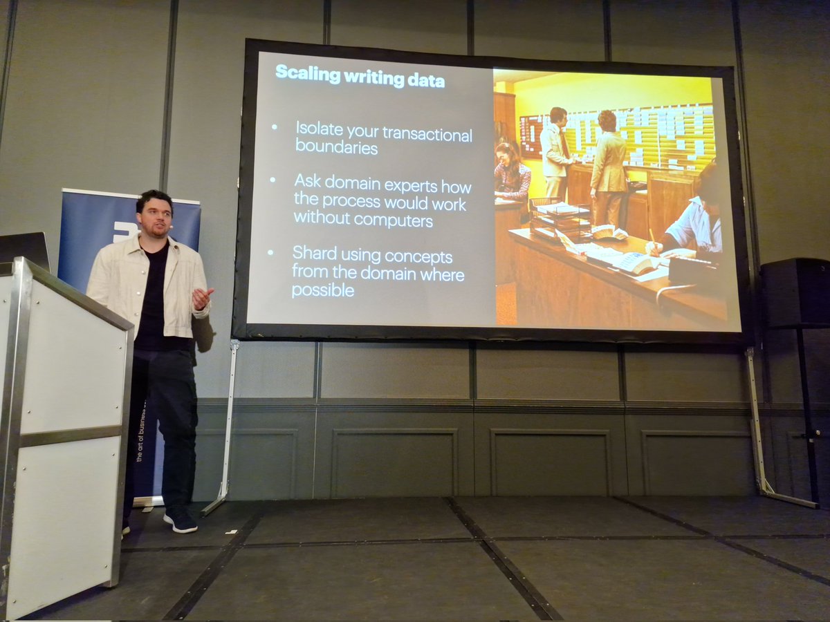 Sara Pellegrini (@_sara_p_) on Twitter photo One of the most effective techniques for scaling the write ops in a software system is to shrink the consistency boundaries. How to do that? Asking business people how the process was working without computers! Great presentation by <a href="/RobertBaelde/">Robert Baelde</a> at <a href="/KanDDDinsky/">KanDDDinsky</a>! One of the most effective techniques for scaling the write ops in a software system is to shrink the consistency boundaries. How to do that? Asking business people how the process was working without computers! Great presentation by <a href="/RobertBaelde/">Robert Baelde</a> at <a href="/KanDDDinsky/">KanDDDinsky</a>!