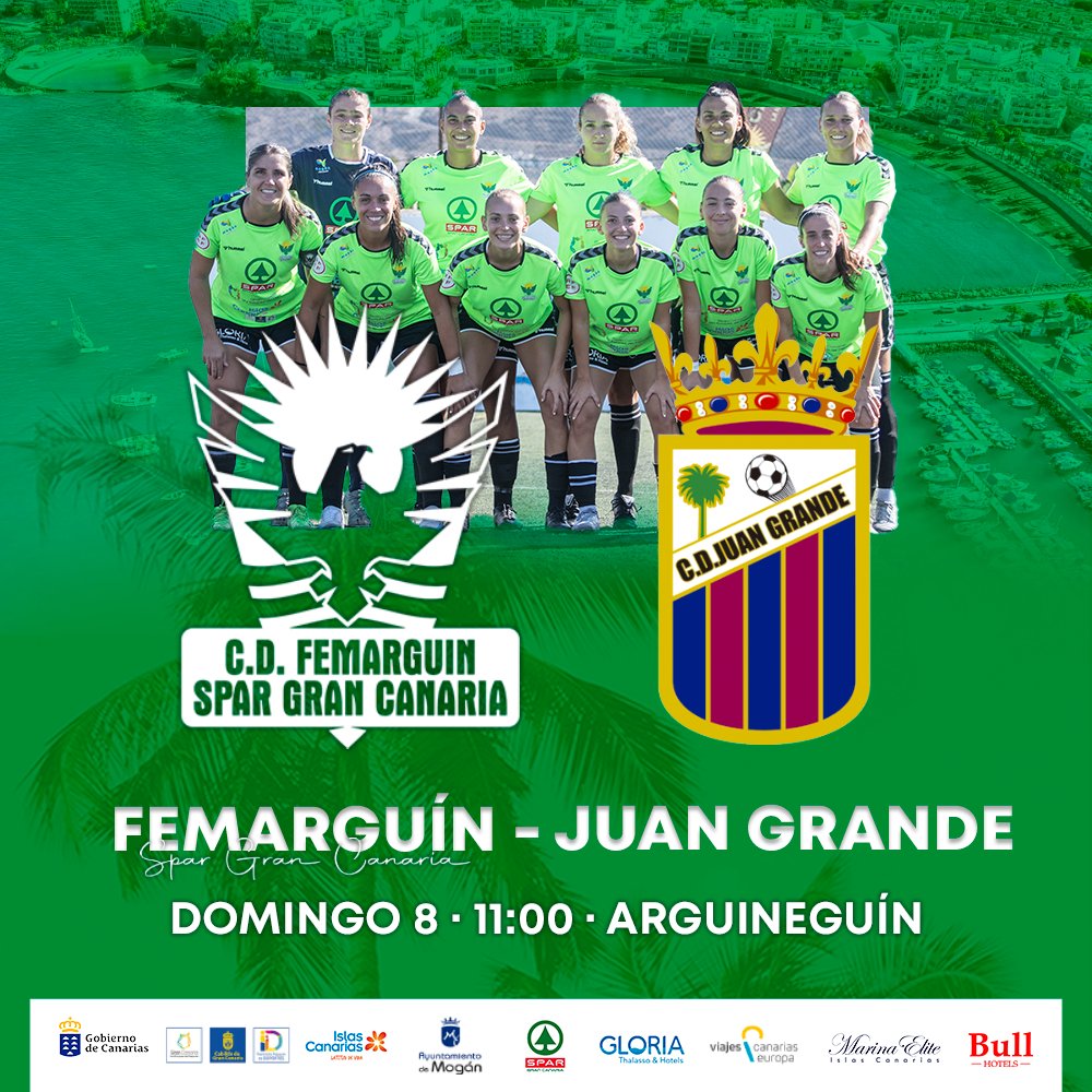 CDFEMARGUIN's tweet photo. ▪️ 𝘿𝙤𝙢𝙞𝙣𝙜𝙤 𝙙𝙚 𝙙𝙚𝙧𝙗𝙞 𝙚𝙣 𝙘𝙖𝙨𝙖 🇮🇨

👉 Recibimos al @cdjuangrandef este domingo a las 11:00 en Arguineguín.

📲 Podrás seguir el minuto a minuto aquí, en nuestra cuenta de Twitter. 

#FemarguínSPARGranCanariaJuanGrande https://t.co/ZIB6yxA1mU