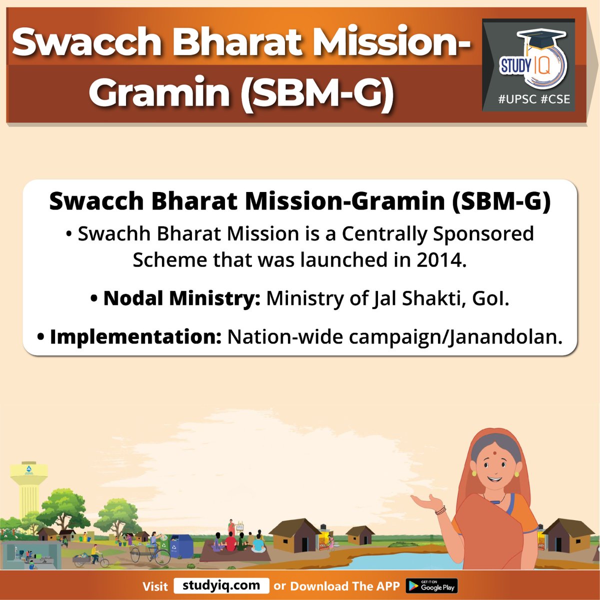 upsciq's tweet photo. Swacch Bharat Mission-Gramin (SBM-G)
#swacchbharatmissiongramin #swacchbharat #sbmg #whyinnews #worldbank #ruralindia #ministryofjalshakti #janadolan #ruralareas #sbmgscheme #odf #odfplus #pwm #lwm #fsm #gobardhan #upsc #cse #ips #ias https://t.co/CHEJm9gmK5