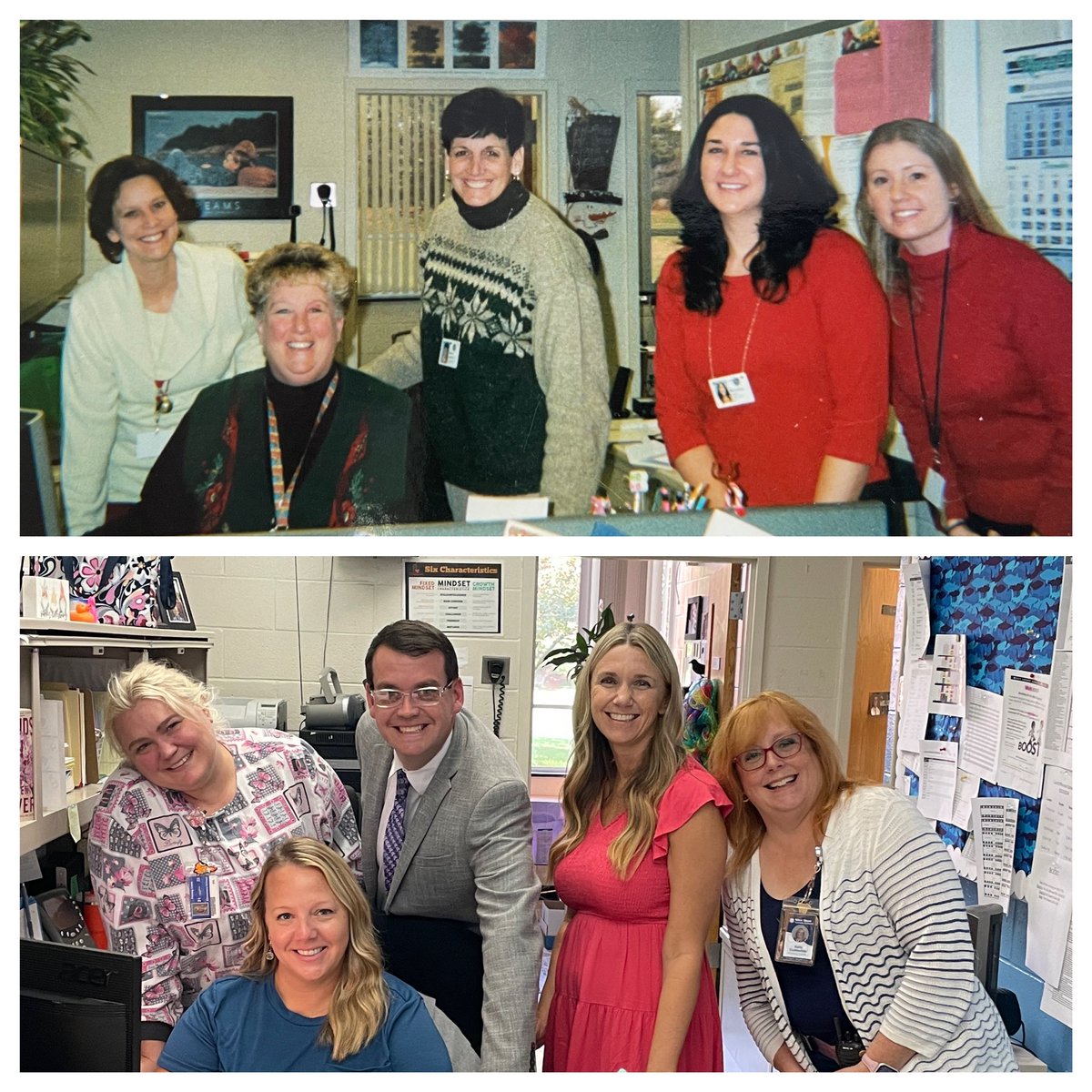 This week’s Throwback Thursday features the FC office staff THEN and NOW! 2004 to 2023…. 19 years apart but the same mission of serving FC students, staff, and families in our school office! We celebrate this legacy of leadership at FC! #fcsharktank #westshoreproud