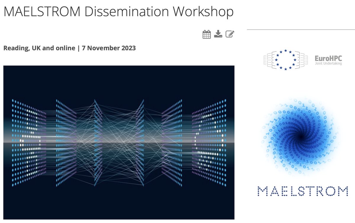 Last chance to register for our MAELSTROM Dissemination workshop! events.ecmwf.int/event/350/ You can join online and the agenda is now published: ecmwfevents.com/i/e8f8e7dd-b11… We hope to see you there.