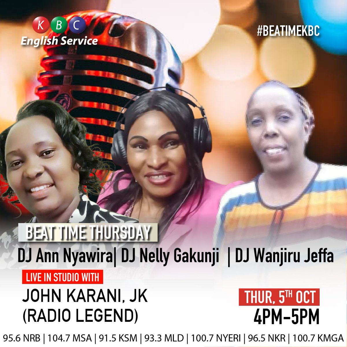 10 Radio Fans turn to Deejays on Beatime Show 4pm - 5pm. @GladwelWaithaka @2Thiongo @NancieFlo3 @IrushSam3 @Lucypau43921191 @ceccy88744692 @Ann91625579 @NellyGakunyi @wanjirujeffa
#beatimekbc