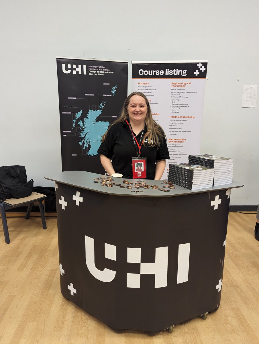 Come along to the @ucas_online Discovery event at the @the_nicolson in Stornoway today. Come say hi, find out about our courses and grab some freebies. If you can't make it today check out our upcoming events and open days - nwh.uhi.ac.uk/en/events/ #thinkuhi #uhinwh #ucas