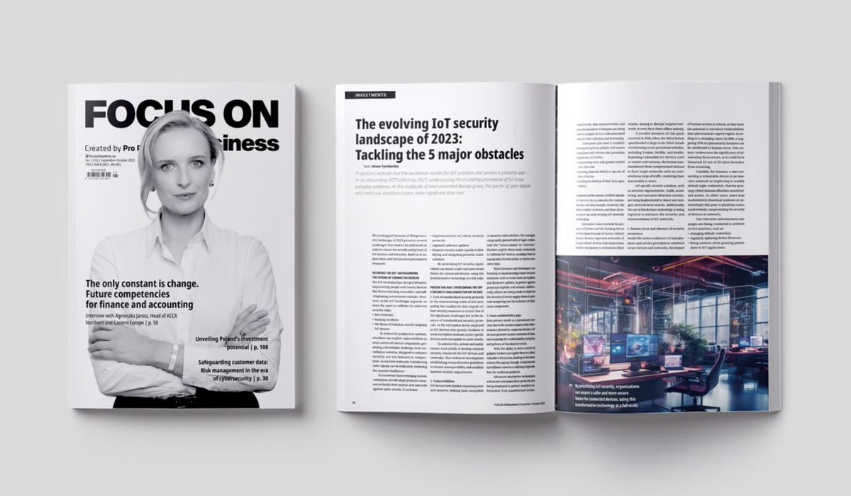JEVERA_Software's tweet photo. Are your cybersecurity measures up to par?🔐

Enjoy the latest article on top IoT security landscape challenges to explore how to address them efficiently.

Get your copy👇 https://t.co/ts7p8XLw3F https://t.co/fiJfhuXzPF
