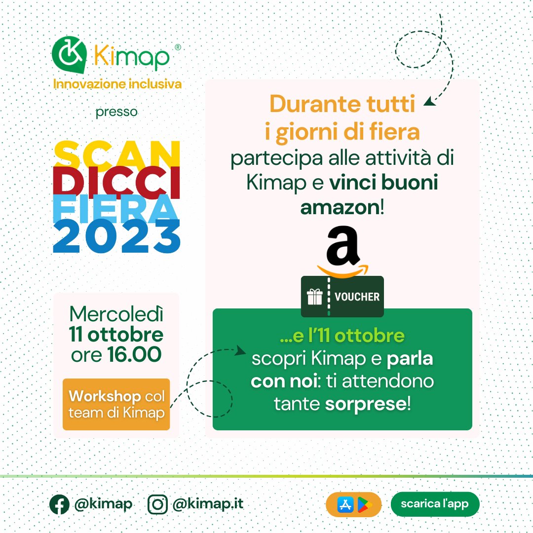 📌 Dal 7 al 15 ottobre alla Fiera di Scandicci troverete il nostro totem, che vi guiderà in un'attività a premi!
Curiosi? Domani la scopriremo meglio!

👉Ricordate che l'11 ottobre, in piazza della Resistenza, vi aspettiamo con il nostro workshop in presenza, venite a conoscerci!