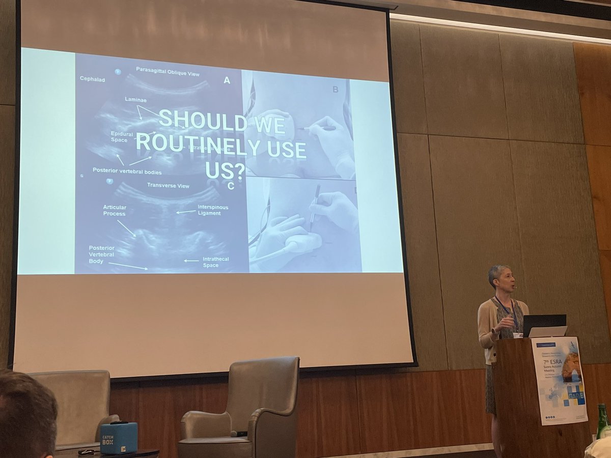 Amazing talk on Neurologic Deficits in the Postpartum period by Dr Cynthia Wong… Should We Routinely Use Ultrasound???  #OBanes #ESRAsunny23 #POCUS