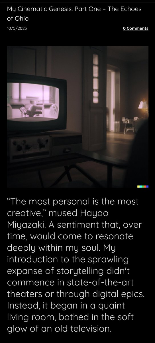 🎥✨ #EchoesOfOhio: Ever wondered about the roots of my cinematic passion? 

Dive deep into my earliest memories of monochrome magic and discover the shows that sparked my love for storytelling.

 #cinema  #writing #writer #ysa709 

ysa709.com/blog/my-cinema…