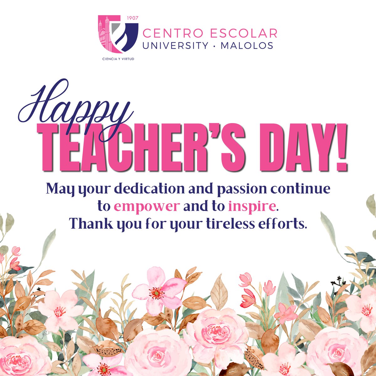 CEUmalolos's tweet photo. To all Escolarian Educators, Happy Teacher's Day! https://t.co/wyA3cRj2FP