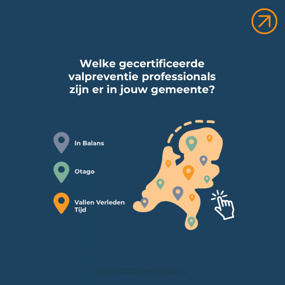 Waar kunnen senioren in jouw gemeente terecht voor valpreventieve beweegtrainingen? 

Via deze interactieve kaart vind je per gemeente welke zorgprofessionals gecertificeerd zijn om erkende #valpreventietrainingen te geven. 

veiligheid.nl/kennisaanbod/t… 

#valpreventieweek