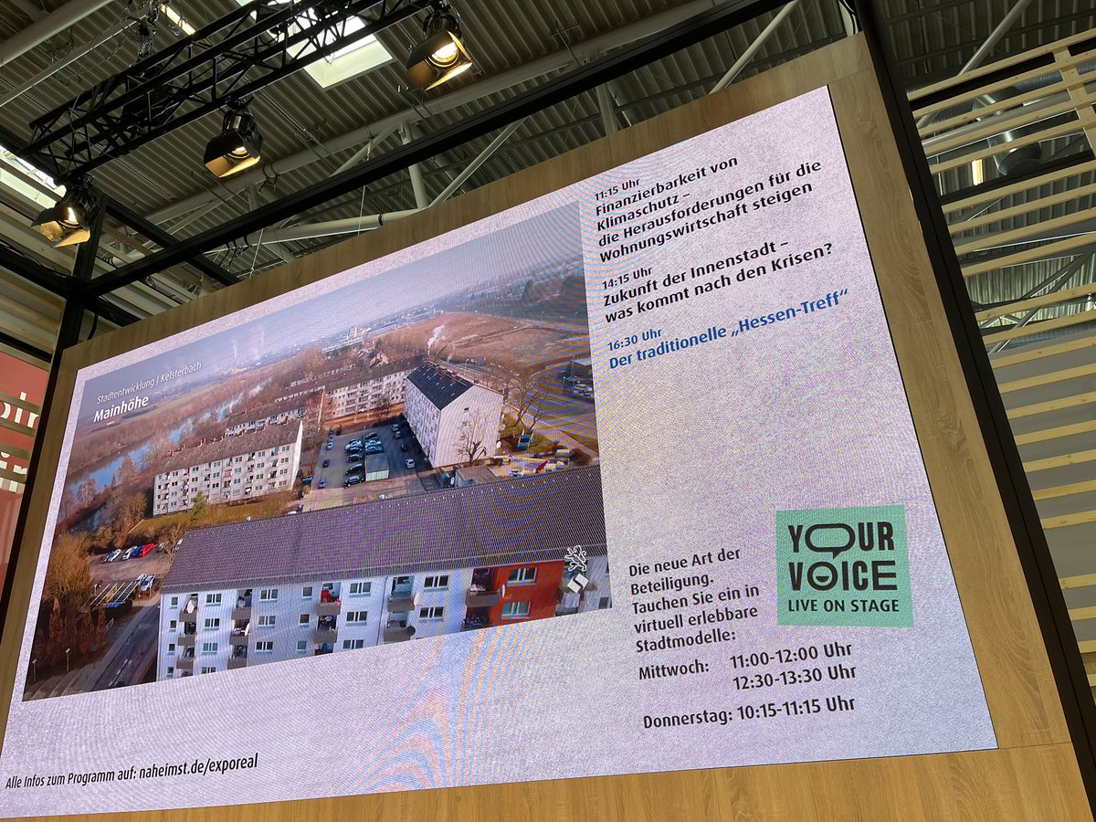 Zukunft der #Innenstadt – was kommt nach den Krisen?
Darüber sprechen wir ab 14:15 an unserem Stand C1.440 u.a. mit Stefan <a href="/GenthStefan/">Stefan Genth</a> vom <a href="/handelsverband/">Handelsverband HDE</a> und dem Hanauer OB, Claus Kaminsky.
Alle Info und Livestream: 👉🏻 naheimst.de/exporeal