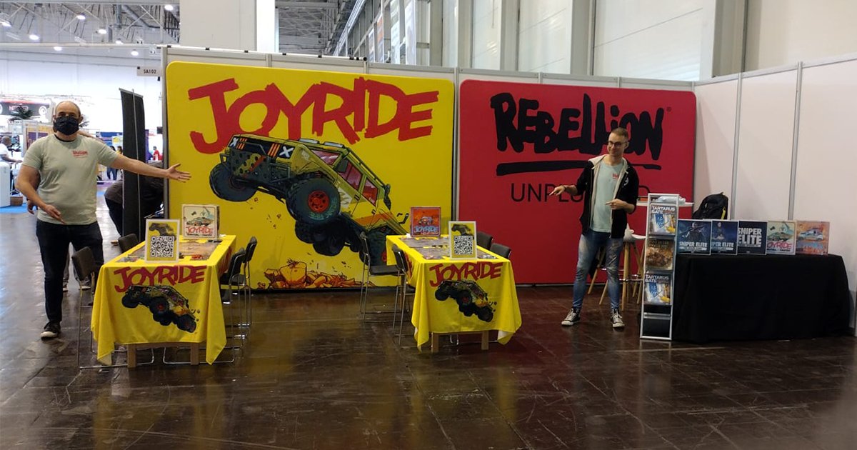 Engines are revved 🔥 We're strapped in at <a href="/SPIEL_Messe/">SPIEL@Essen - #SPIEL24</a> 🎲 

Come say Hi 👋 and give Joyride: Survival of the fastest a spin! 🏁 
👉 Hall 5, booth 5A100