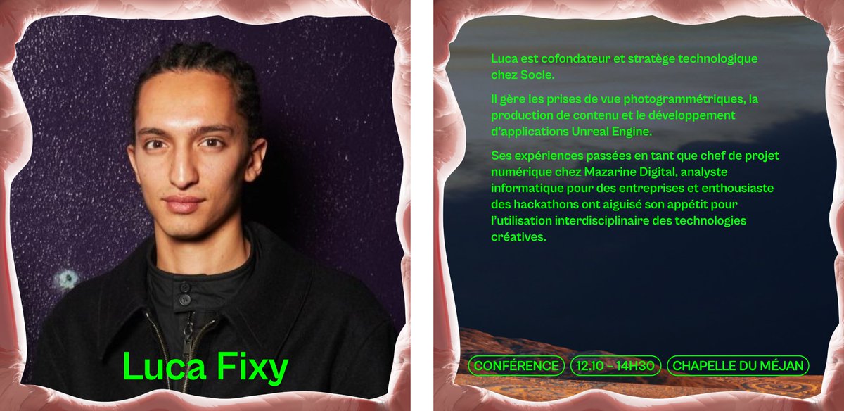 [CONFÉRENCE] PATRIMOINE ET IMMERSION NUMÉRIQUE
Avec <a href="/basiloo/">Basile Segalen</a> (Directeur Général de <a href="/timescope/">Timescope</a>, tech. immersives au service du patrimoine) et <a href="/luca_fixy/">Luca Fixy</a> (@soclecollections, numérisation 3D pour le secteur culturel).

Jeudi 12.10 à 14h30 → Chapelle du Méjan
@villesarles <a href="/fabbula/">하효성</a>