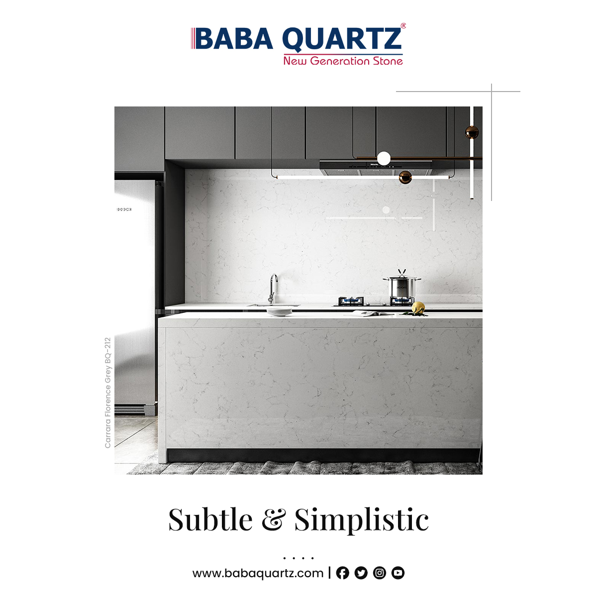babagroup_offi's tweet image. What makes us different is our uniqueness. Designs at @BabaQuartz  are created keeping in mind the love and efforts you put together to build a home.
𝐂𝐚𝐫𝐫𝐚𝐫𝐚 𝐅𝐥𝐨𝐫𝐞𝐧𝐜𝐞 𝐆𝐫𝐞𝐲 𝐁𝐐-𝟐𝟏𝟐

#Babaquartz
#newgenerationstone
#Qstyle
#2023design
#modernstone