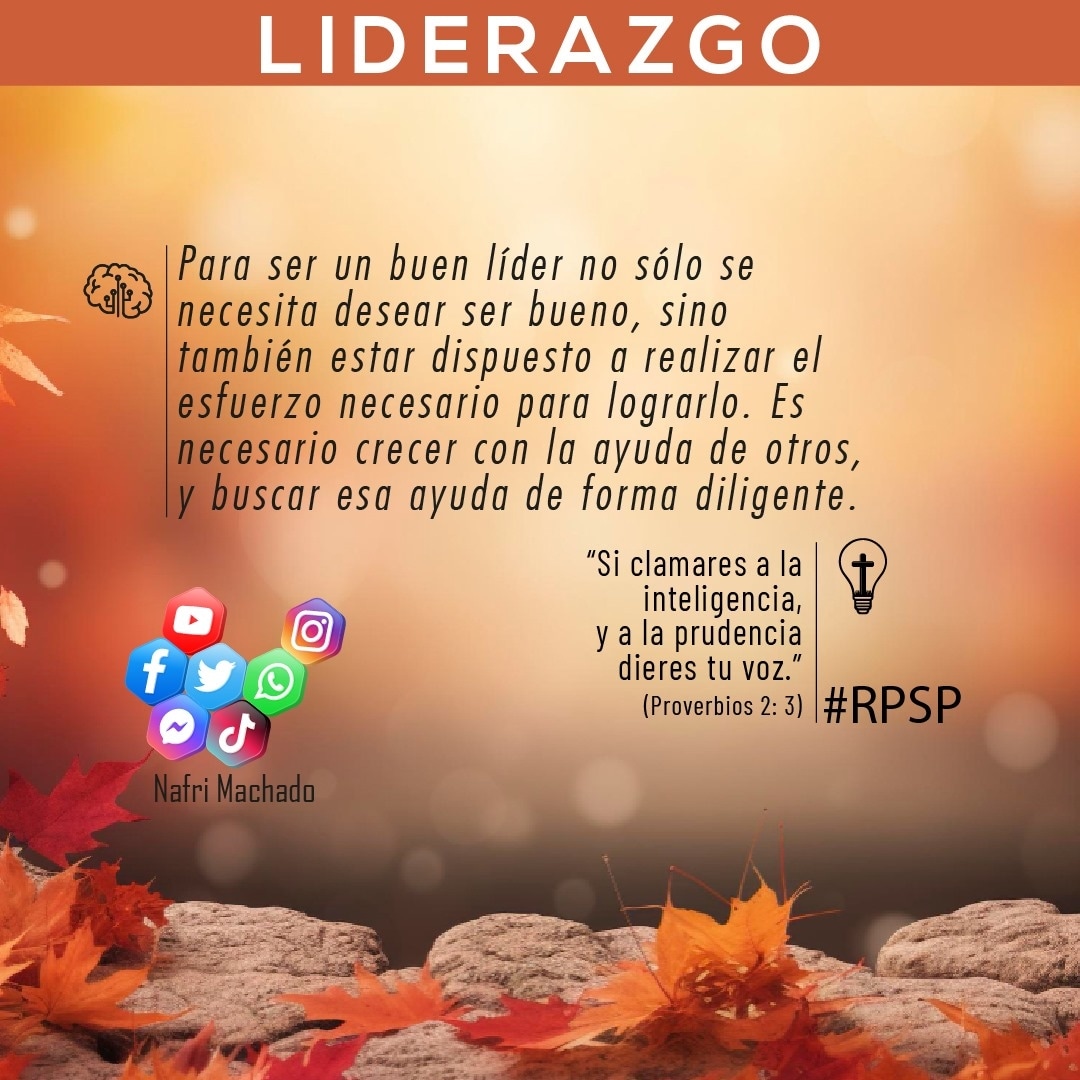 🤔Para ser un buen líder no sólo se necesita desear ser bueno, sino también estar dispuesto a realizar el esfuerzo necesario para lograrlo. Es necesario crecer con la ayuda de otros, y buscar esa ayuda de forma diligente.🧠
🪫¡Feliz Jueves!🪫
#líder #liderazgo  #RPSP #vnma