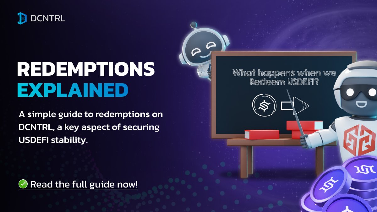 DCNTRL Network | USDEFI (@dcntrlnetwork) on Twitter photo 🔐Ready to understand the <a href="/DCNTRLnetwork/">DCNTRL Network | USDEFI</a> Redemption Mechanism? Our latest guide discusses how it fortifies #USDEFI, offers user flexibility, & even generates protocol revenue!
📈Don't miss this chance to level up your #DCNTRL knowledge.
📚Read now:
medium.com/tenfinance/unp… 🔐Ready to understand the <a href="/DCNTRLnetwork/">DCNTRL Network | USDEFI</a> Redemption Mechanism? Our latest guide discusses how it fortifies #USDEFI, offers user flexibility, & even generates protocol revenue!
📈Don't miss this chance to level up your #DCNTRL knowledge.
📚Read now:
medium.com/tenfinance/unp…