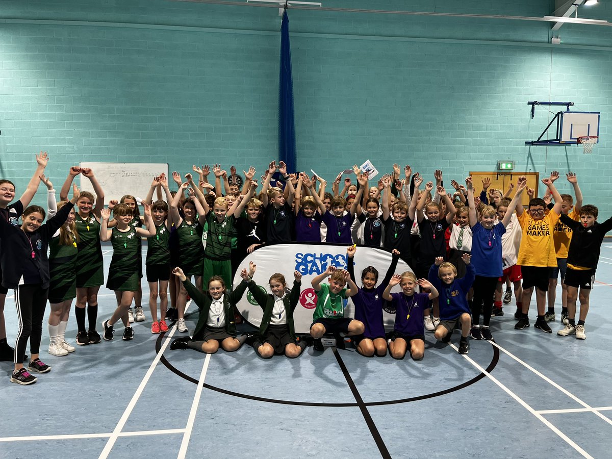 SSPmacc's tweet photo. Leadership Day for 54 New Sports leaders. Well done to all pupils. Thank You @tytheringtonPE for your support @YourSchoolGames @HandforthGrange @TheWilmAcad @PrimaryWhirley @Gawsworth_PS @parkroyalcs @IvyBankPrimary @vernon_primary,puss bank,Styal,lowerPark https://t.co/xEMzFCWAMq