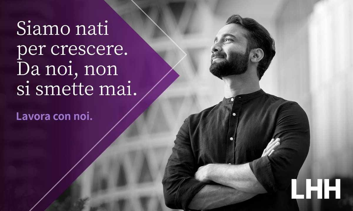 Entrare in LHH significa far parte di un gruppo solido, che investe nella sue risorse attraverso percorsi mirati.
Mettere al centro la crescita di ogni persona è ciò che da sempre ci contraddistingue: brnw.ch/21wDey6
​
#LHH #LaTuaCrescitaIlNostroSuccesso #ReadyForNext