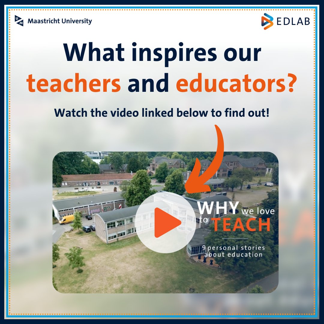 🎉 Happy #WorldTeachersDay! Discover what inspires Maastricht University teachers and educators in their daily lives and interactions with students. Get to know Mabrouka, Maryam, Jesse, Stefan, Yuanyuan, Iris, Andrada, Bruna, and Martijn in this video! maastrichtuniversity.bbvms.com/p/default_vide…