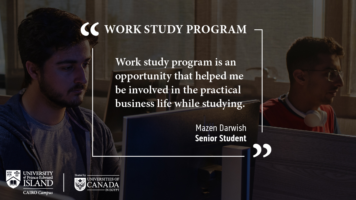 UofCanada's tweet photo. Our Work-Study Program is one of the best ways to gain work experience while being an undergraduate.
Don't believe us? Hear it straight from our talented student interns!
Make sure to apply by Wednesday, October 11th: https://t.co/uMBWjsOz52

#UofCanada | #UPEICairoCampus https://t.co/kdg1gSyIVQ