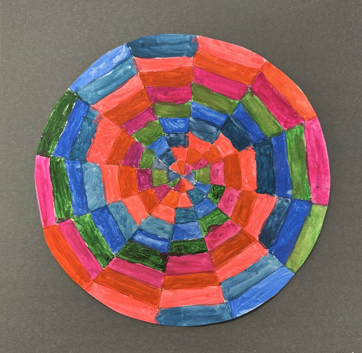 HuntingtonArt1's tweet photo. Loving how 5th grade’s @kristinfarr geo designs came out! 🤩 Look at all that hard work! Art and Math together, wooo!🎨📏@BCSDHuntington @BrunswickCSD #artandmath #huntingtonhighlights #brunswickpride #criticalthinking #journeyofabluedevil https://t.co/fBkxy7352d