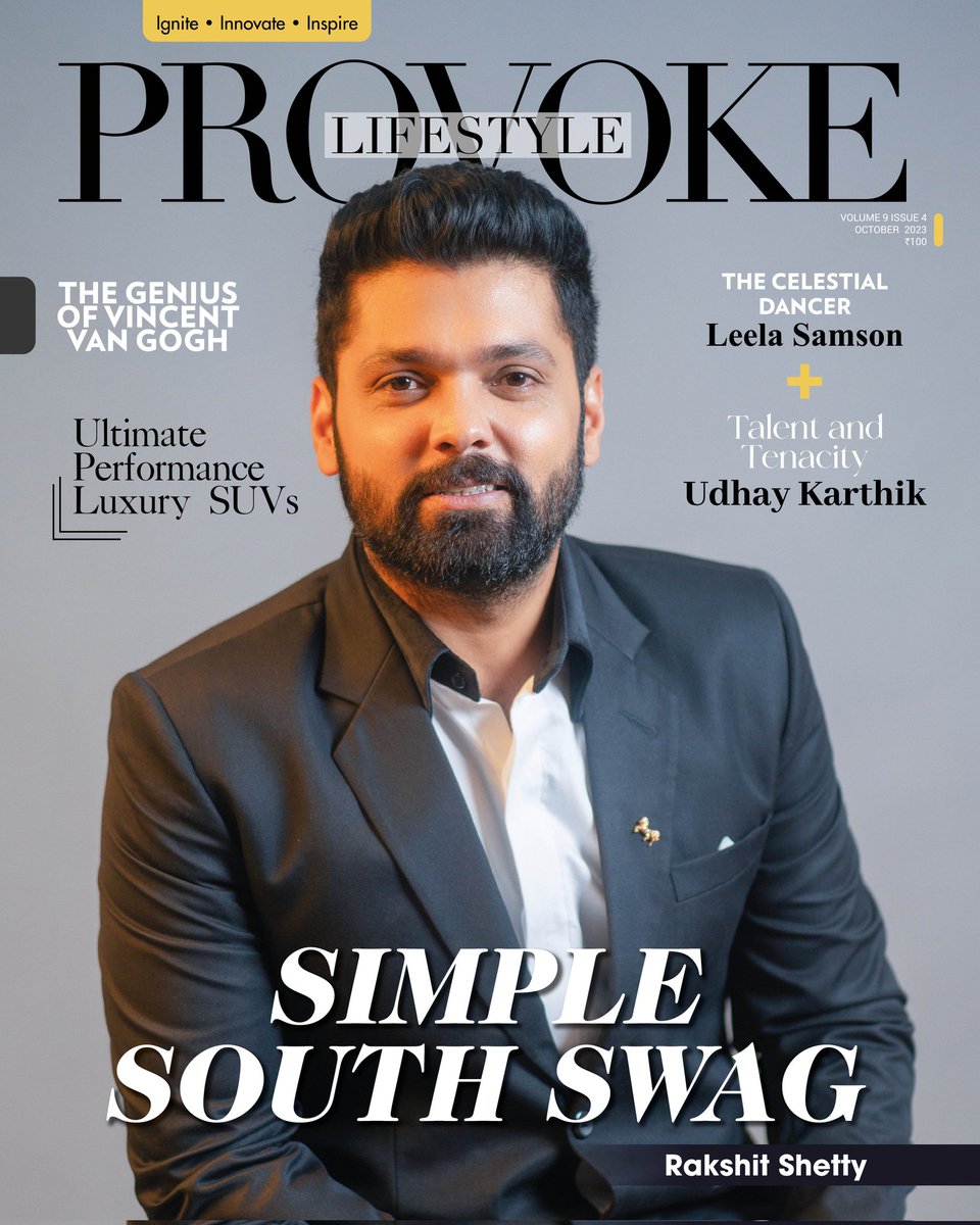 Rakshit Shetty, the celebrated actor of new age cinema, is known for his diverse roles and unique storytelling. 🔥 

Catch this exclusive interview in the October Issue of Provoke Lifestyle magazine. Now on Stands.

#RakshitShetty #provokemagazine #provokelifestyle #stayprovoked