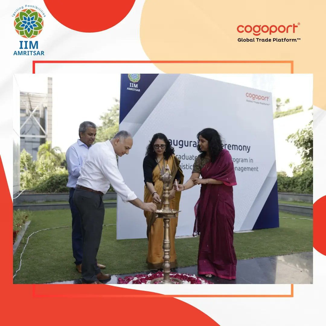 IIMAmritsar's tweet photo. IIM Amritsar and Cogoport have jointly launched the Post-Graduate Certificate Program in Global Logistics and Freight Management, inaugurated on October 3, 2023, at Cogoport's Gurgaon office.
#IIMAmritsar #Cogoport #LogisticsEducation #GlobalTrade #ManagementTraining https://t.co/KHwhoKIlrX