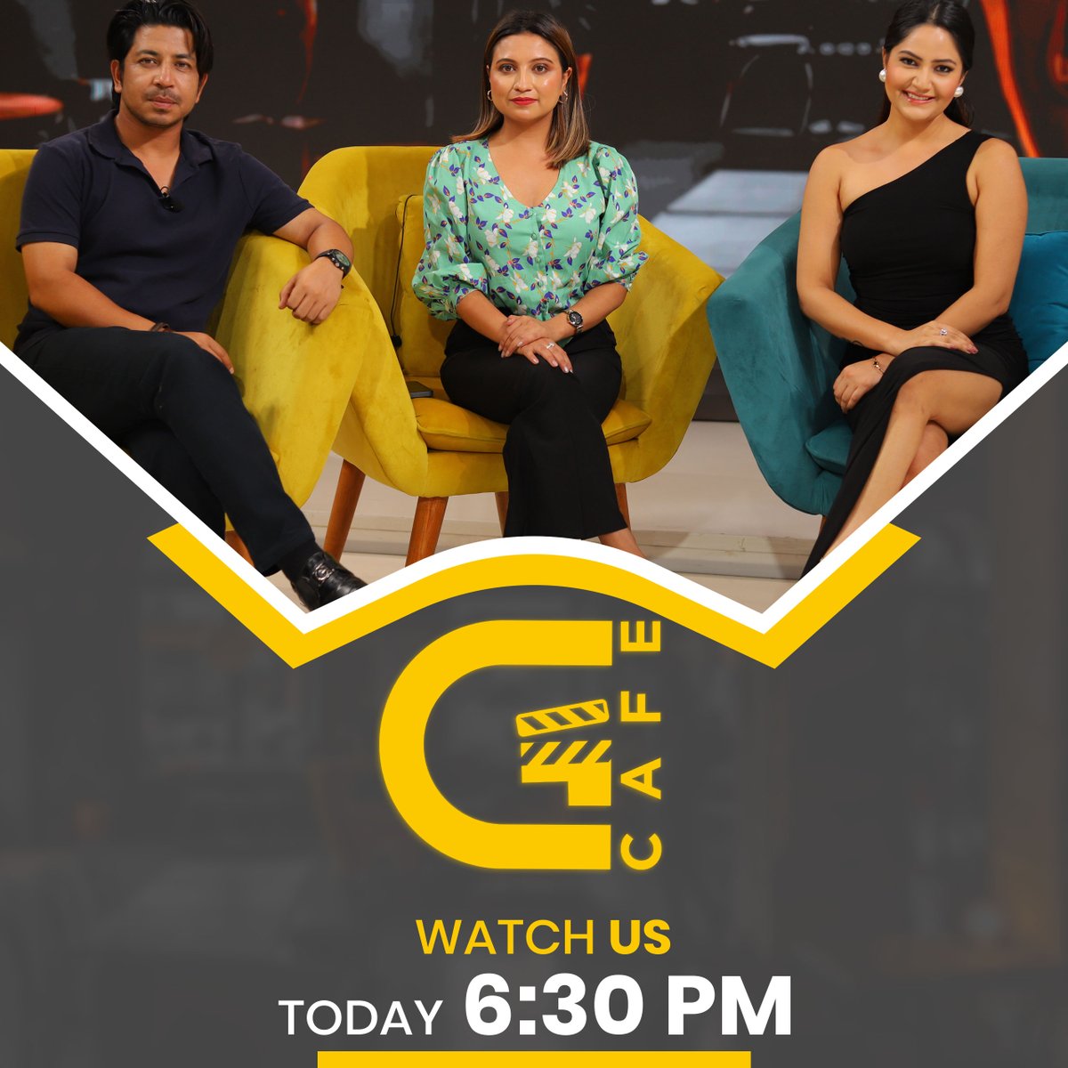 Galaxy4KNepal's tweet photo. Today's episode of G Cafe features Prakash Saput and Barsha Shiwakoti.
Today at 6:30 PM on Galaxy 4K.
#Galaxy4K #GCafe https://t.co/jsmxoPnTd5