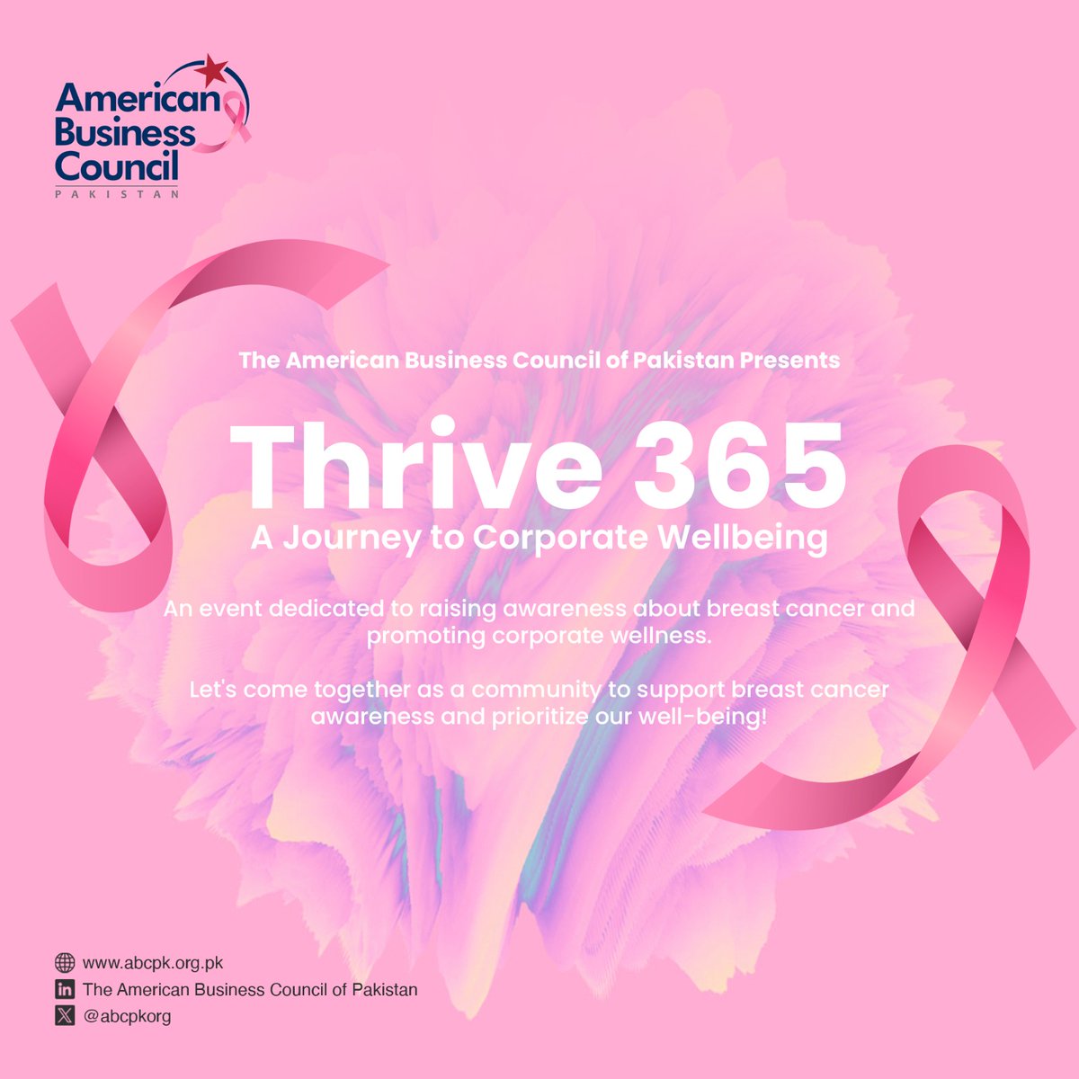 ABCpkOrg's tweet photo. "Thrive 365: A Journey to Corporate Wellbeing"
#ABC #BreastCancerAwareness #BCRCPinkWeek2023 #PinkWeekSB #BCRCSB #BreastCancerAwareness #AwarenessEducationCommunity #Thrive365 #CorporateWellbeing #CommunitySupport #ABCEvents https://t.co/rZvSm9bvU4
