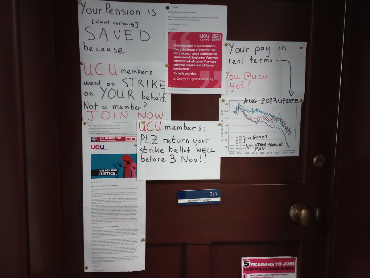 Following today's announcement on USS pensions (x.com/ucu/status/170…) the Door of Discontent has something to be less discontented about. USS pension but not a @ucu member? WE went on strike and won this for YOU. 

(@ucuedinburgh #ucuRISING #USSmess @USSbriefs )