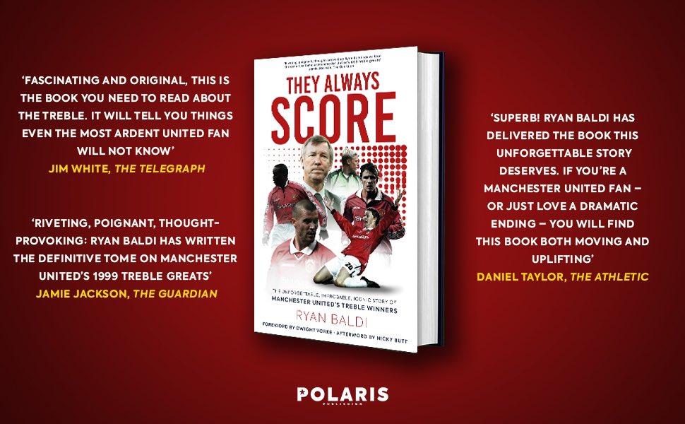 It’s publication day! My latest book, They Always Score: The Unforgettable, Improbable, Iconic Story of Manchester United’s Treble Winners, is out now! You can order here: amazon.co.uk/They-Always-Sc… Or reply below or DM for details of how to buy a signed copy