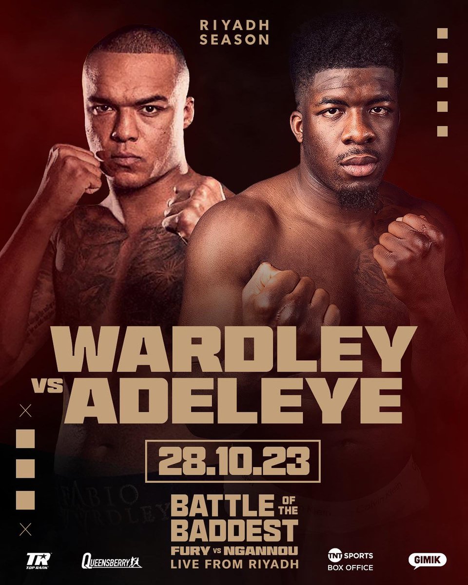 Magnus Group (@magnusgroupltd) on Twitter photo Our main man, <a href="/FabioWardley/">Fabio Wardley</a> , is stepping back into the ring on October 28, and we can't wait!
#teamwardley #logistics #sponsorship #sponsor #boxing #suffolk #ipswich #teammagnus #boxinglife Our main man, <a href="/FabioWardley/">Fabio Wardley</a> , is stepping back into the ring on October 28, and we can't wait!
#teamwardley #logistics #sponsorship #sponsor #boxing #suffolk #ipswich #teammagnus #boxinglife