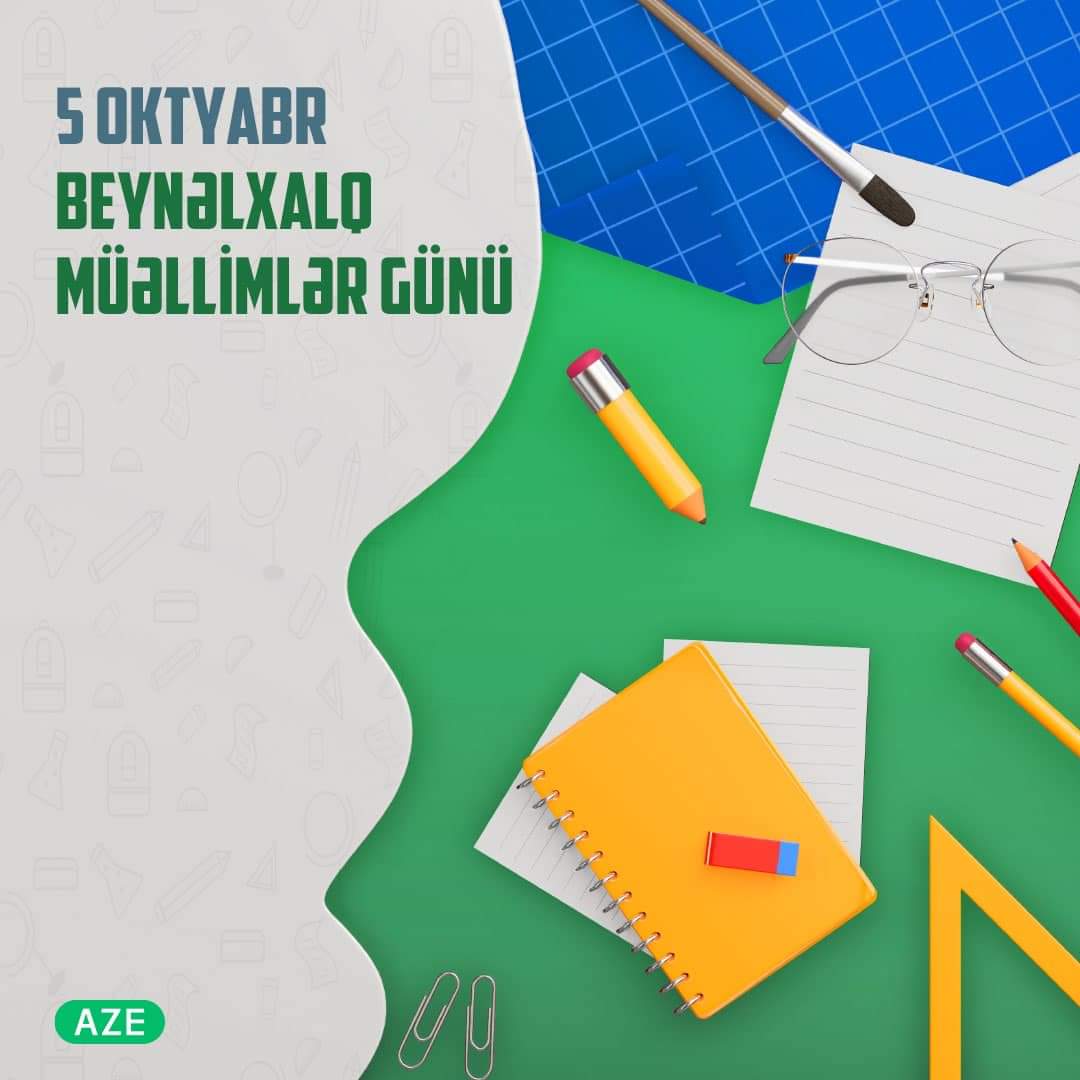 Beynəlxalq Müəllimlər Günü münasibətilə dəyərli müəllimlərimizi təbrik edir, onlara cansağlığı, xoşbəxtlik və nəcib fəaliyyətlərində uğurlar arzulayırıq.