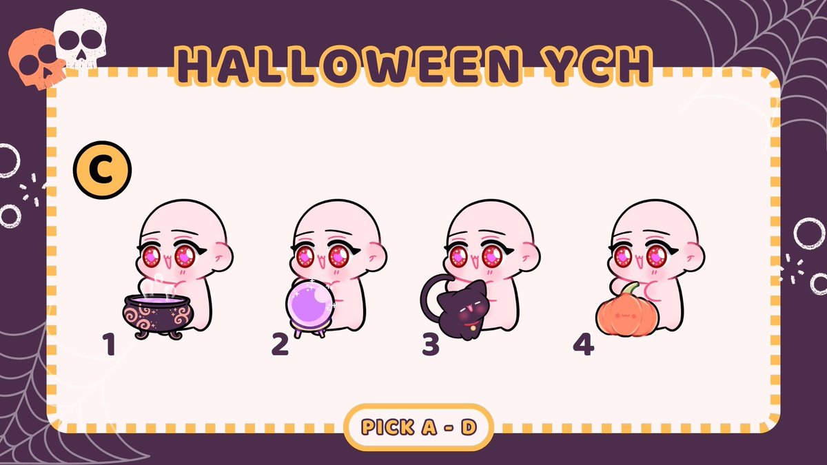 oil__lamp's tweet photo. 🎃 Peekaboo!! Open 15 slots for Halloween YCH 🎃 !!

- 1 time free for edit✨
-Progress time around 1-2 days depends on queue and payment ✨

Buy here https://t.co/i47ssEAzoO or mention below to book a queue ✨

#commission #commission #OillampCommission #CommissionYCH #YCH https://t.co/0dG0lbwZQE