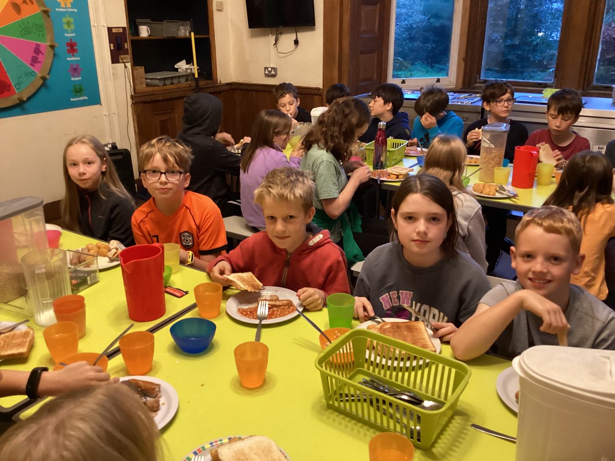 We are all up bright and early, filling our tummies ready for another busy day of activities, teamwork and fun! 😁